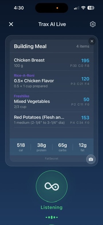 InfiniteTrax AI Meal Building